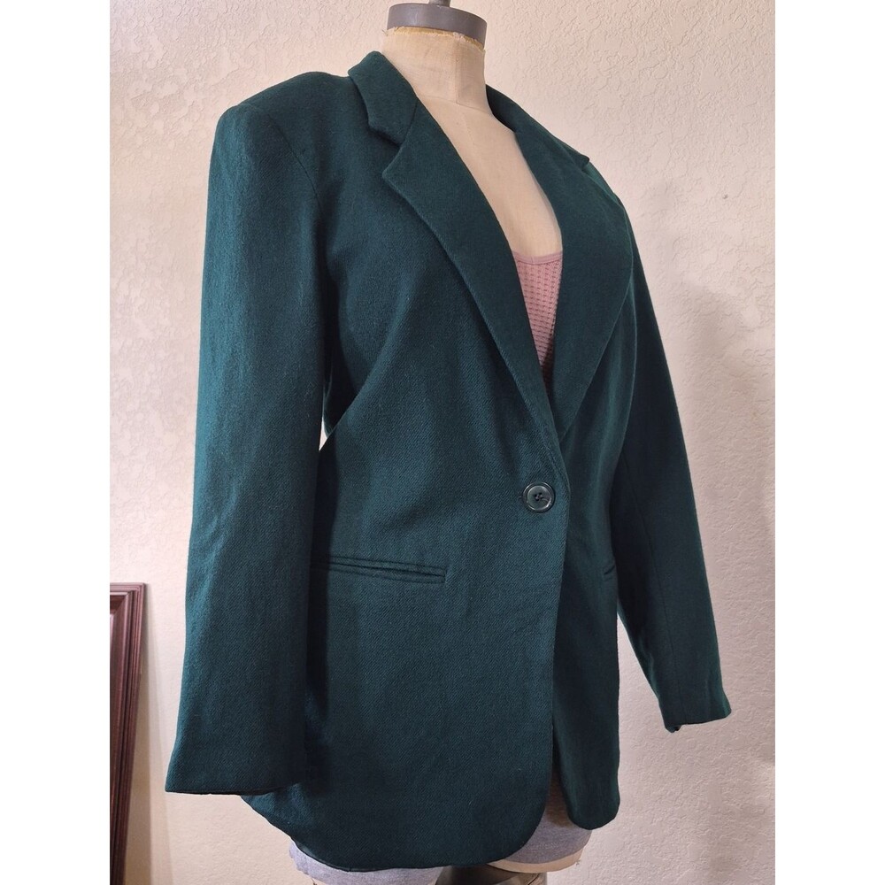 Norton McNaughton Vintage, 100% Virgin Wool, Textured, One Button Blazer Sz 10